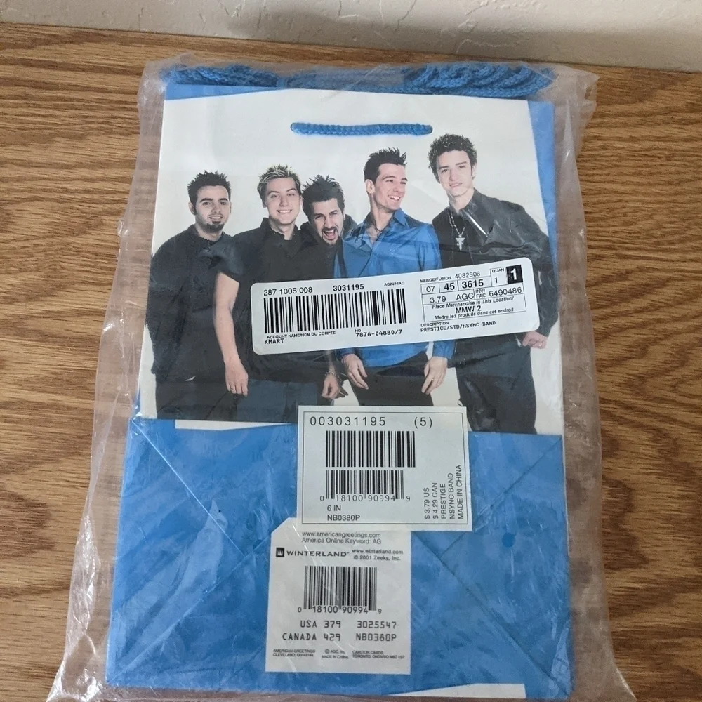 NSYNC Gift Bags, Set of 6